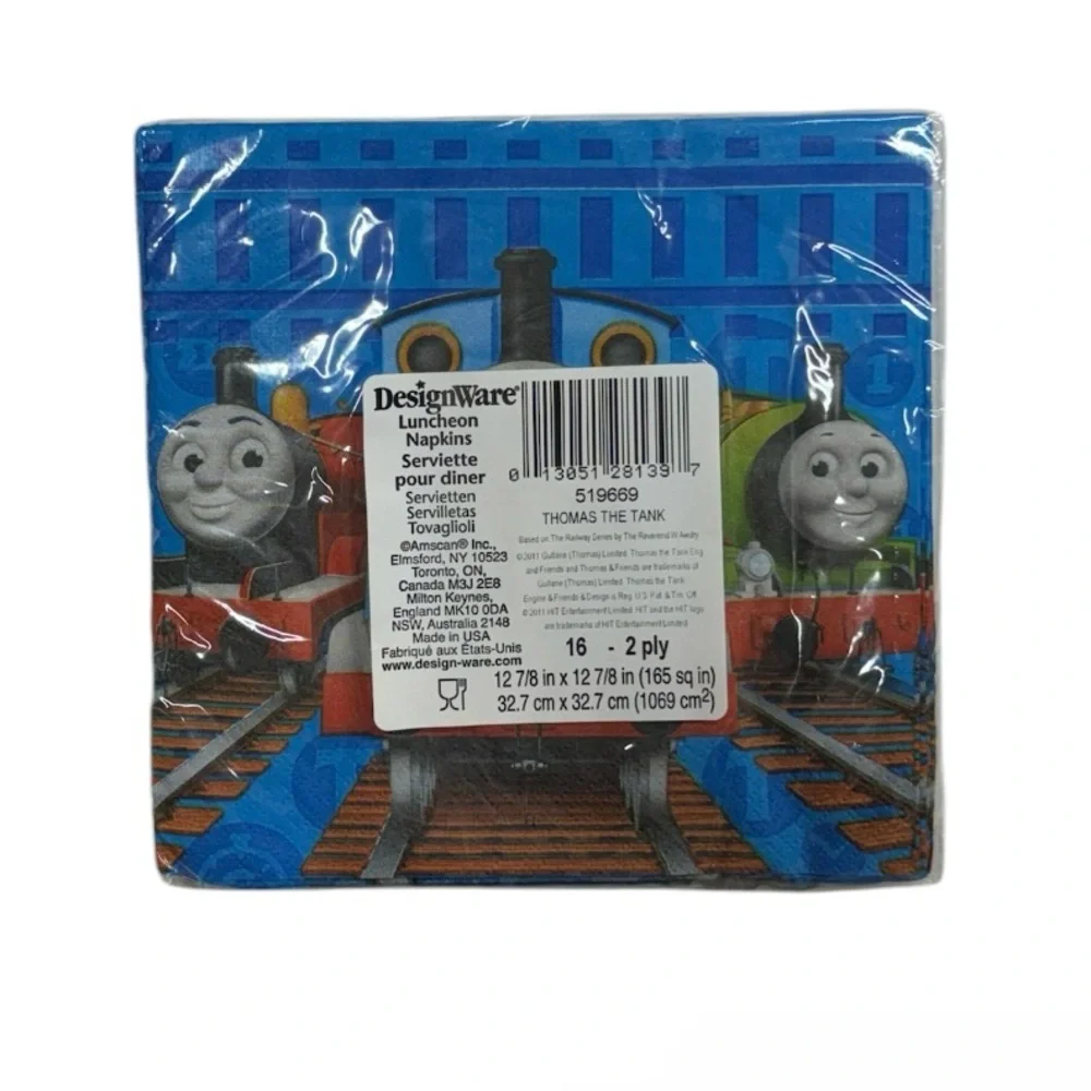 DesignWare pack of 16 - 2 ply napkins Thomas & Friends themed, new in packaging!